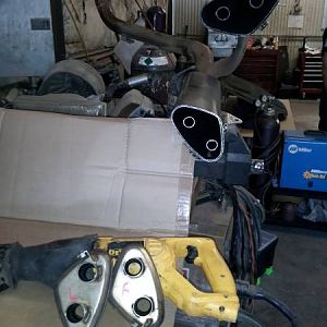 2002 VFR exhaust gutting!