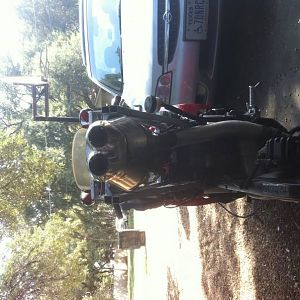 97 vfr with a 2005 cbr1000rr rear exhaust custom seat