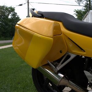 Repaired saddlebag. (came free with the bike)