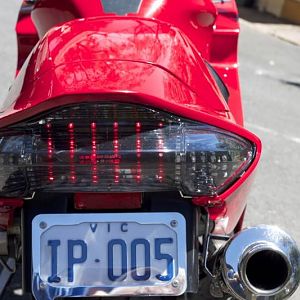 Smoked grey LED taillight