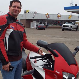 Jeff and his Plasti-Dipped 5th gen VFR