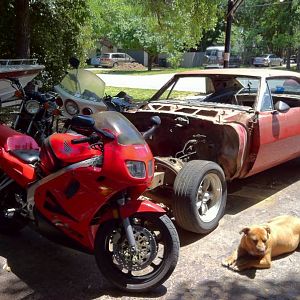 97 vfr with 2005 cbr 1000rr under tail exhaust part 2.2