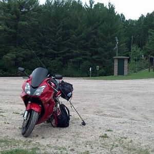 On the banks of the Au Sable river in northern MI