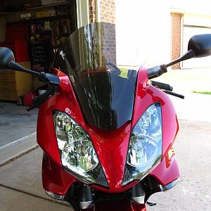 Mirror Extenders, Zero Gravity Double Bubble Smoked Windscreen - 2007 Honda