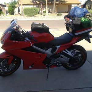 Beginning my first solo overnight bike trip, from Phoenix to the North Rim
