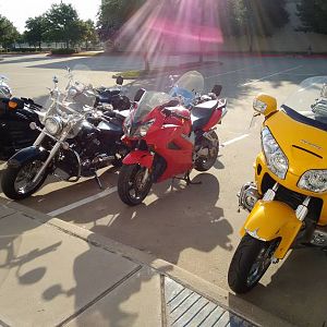 Red VFR 6th Gen at the shop
