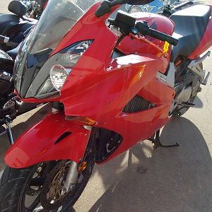 Red VFR 6th Gen at the shop