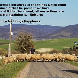 Epicurus on motorcycling
