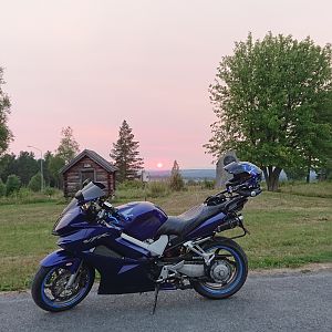 A Sapphire in the sunset from forrest fires